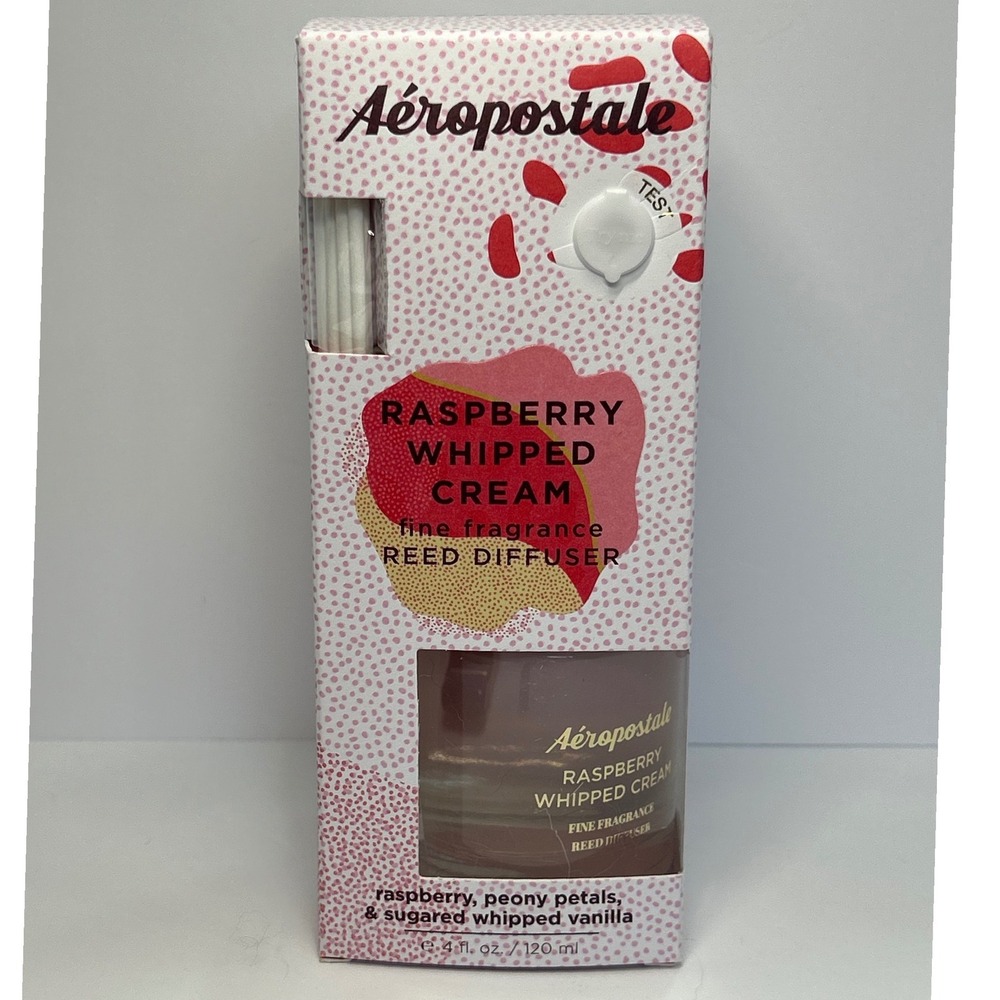 Aeropostale Raspberry Whipped Cream Fine Fragrance Reed Diffuser 4oz 120ml New